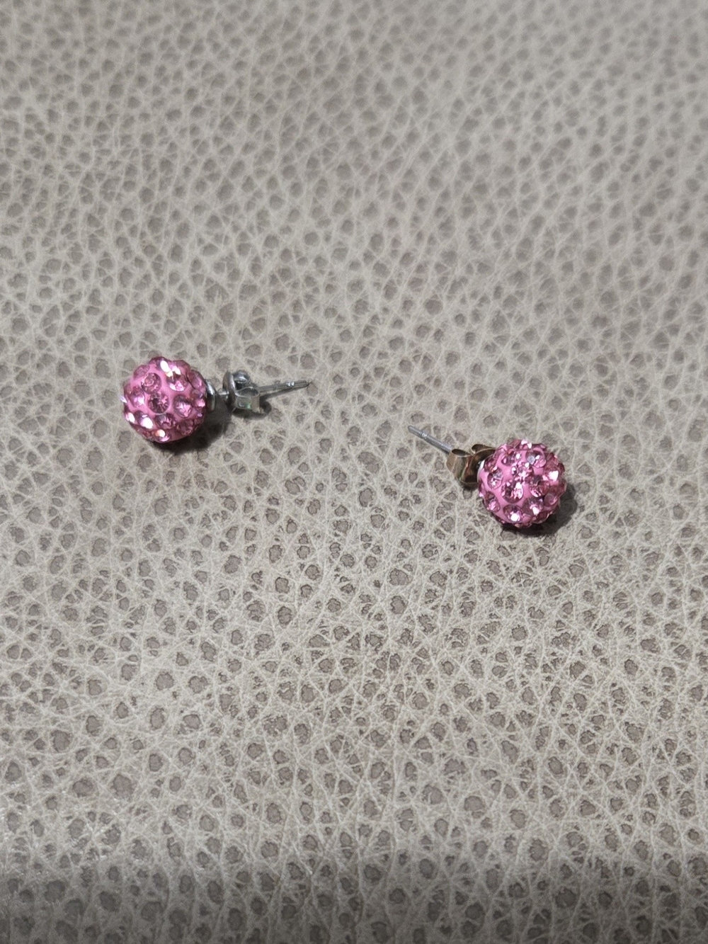 Sparkling Pink Crystal Ball Stud Earrings - Women Jewelry